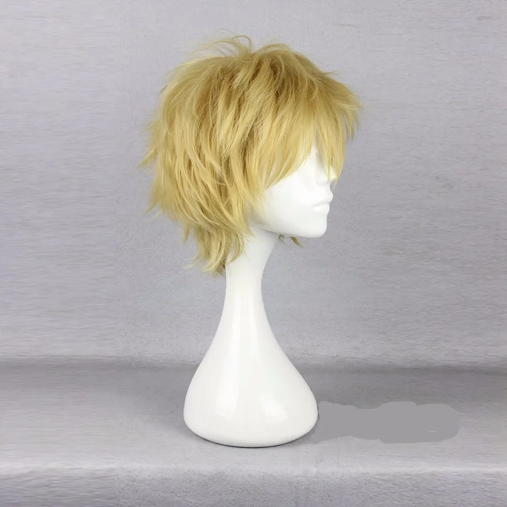 Synthetic Hair Axis Powers Hetalia Tino Vainaminen Style Male Blonde  Short  Cosplay Wig image 3
