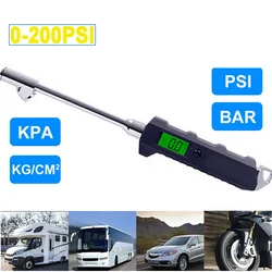 0-250psi Digital Tire Pressure Gauge Backlight LCD Tyre Air Monitoring Meter High Precision Handheld Tester Tool For Car Truck