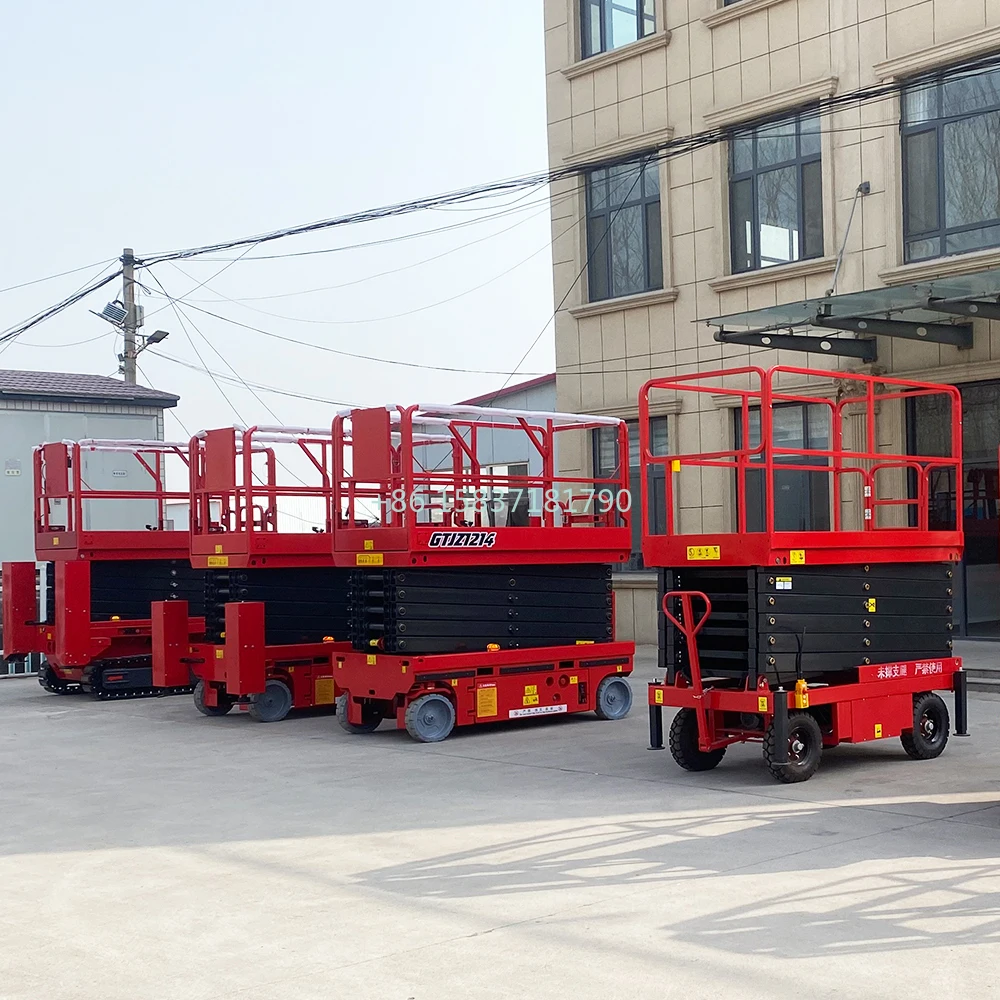 CE Approva Lift Platform 4m 6m 8m 10m 12m Scissor Lift Table Electric ManLift Table Electric Scaffolding Lifting Platform for US