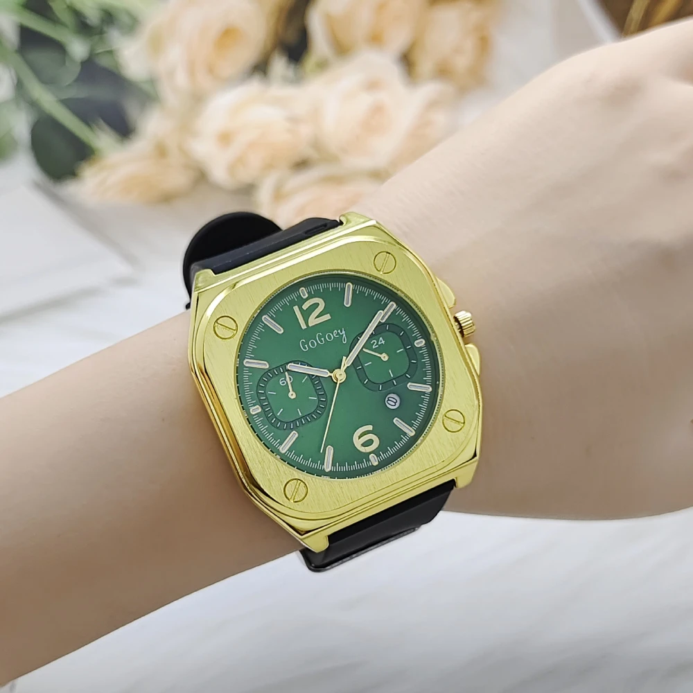 Женские роскошные часы, квадратные женские часы, модные кварцевые наручные часы, кожаный ремешок, завинчивающаяся корона, Reloj Mujer