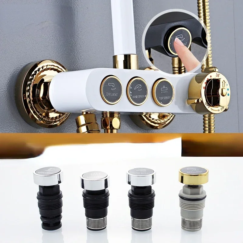 Bath Thermostatic Faucet shower switch  Valve Core cartriage shower valve cartridge Button Type Recessed Shower Valve Core