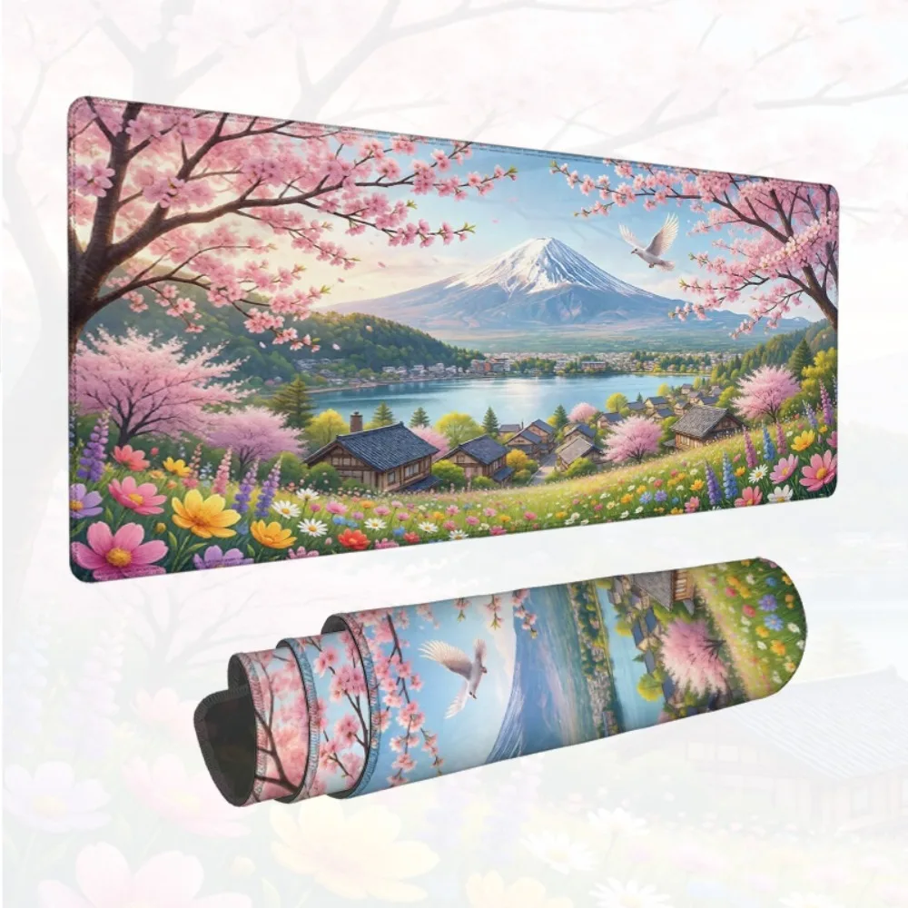 Cherry Hill Town Pattern Fun Mouse Pad, Cartoon Style Game Mouse Pad pc accessories alfombrillas para escritorio
