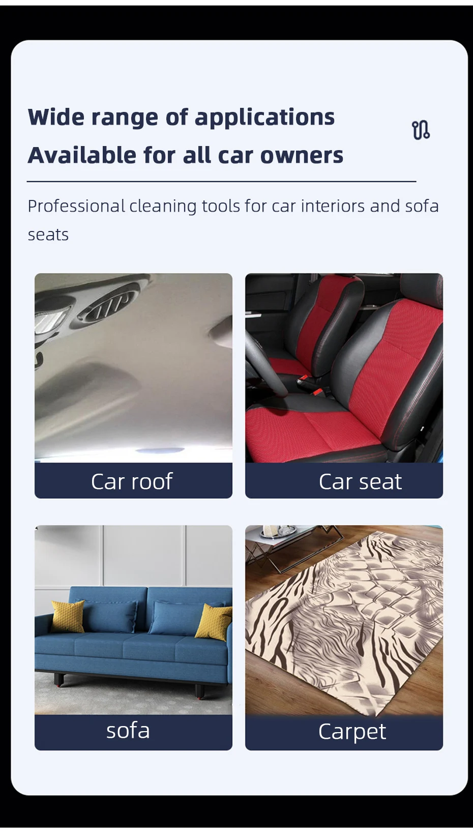 Carpet Extractor Vacuum Cleaner Upholstery Cleaning Machine Head Wet Steam Cleaner Auto Furniture Cleaning Hand Tool
