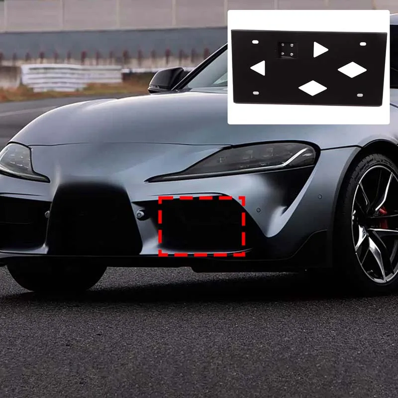 

For Toyota Supra A90 2019-2025 CAR Front license plate side trailer Front license plate base frame Auto parts Aluminum alloy