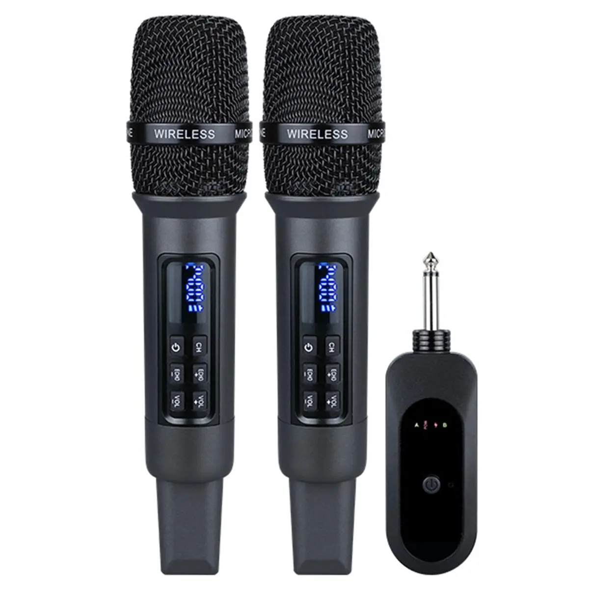DT271 STOCK-One-to-Two Universal Wireless Microphone System for Home Karaoke & Outdoor Sound Systems 2.4GHz Handheld Microphone