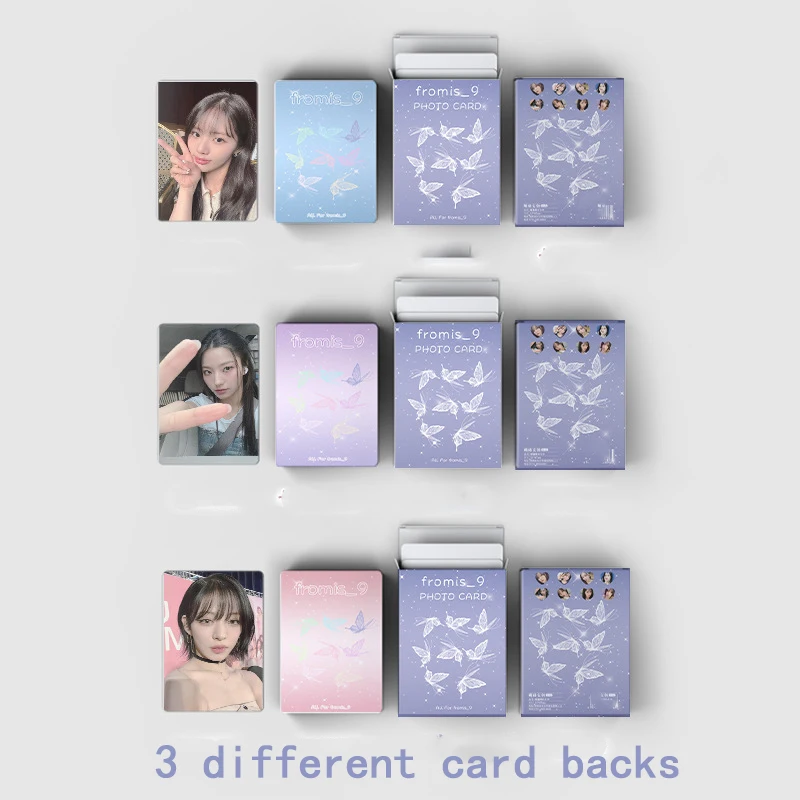 50pcs/set fromis_9 laser album small card 3 inch round corner LOMO