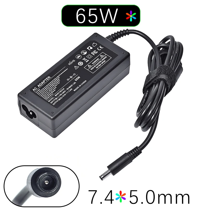 19.5V 3.34A 65W 7.4*5.0mm AC Laptop Charger Adapter For Dell Latitude E5250 E5440 E5450 E5540 E5550 E6420 E6430 E6440 HA65NM130