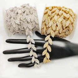 1/5 Yard Leaf Style Two Color Sewing On Clothing Diy Decoration Chain Wedding Dress Decoration