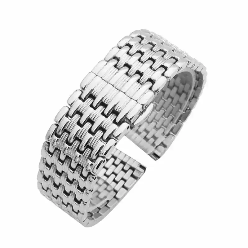 

18mm 20mm 22mm Stainlee Steel Silver Gold Straight End Rice of Beads Nine Beads Watch Strap Band Bracelet for OMEG Watch
