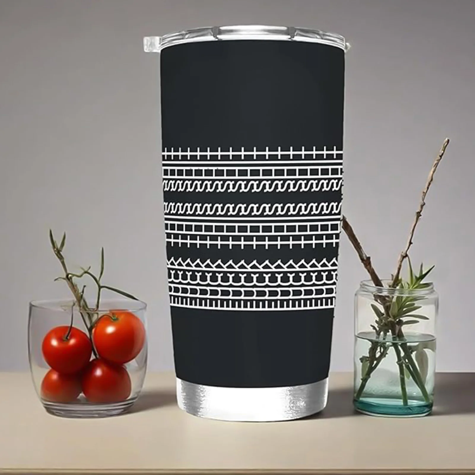 

Stainless Steel Vacuum Insulated Coffee Tumbler With Creative Text Design For Coffee Tea And Cold Drinks