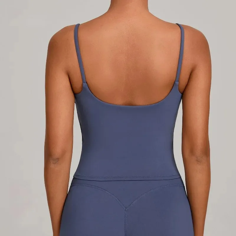سترة يوجا ضيقة للنساء سريعة الجفاف من الخلف بقصة ضيقة، سترة رياضية عارية سريعة الجفاف للجري واللياقة البدنية في الهواء الطلق #5