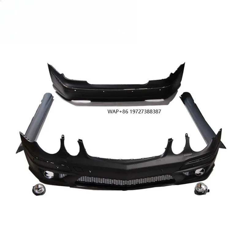 

E CLASS W211 a Style Body Kit Fit for E200 E240 to E63 Front Bumper Side Skirt and Rear Bumper PP Material 06-09y