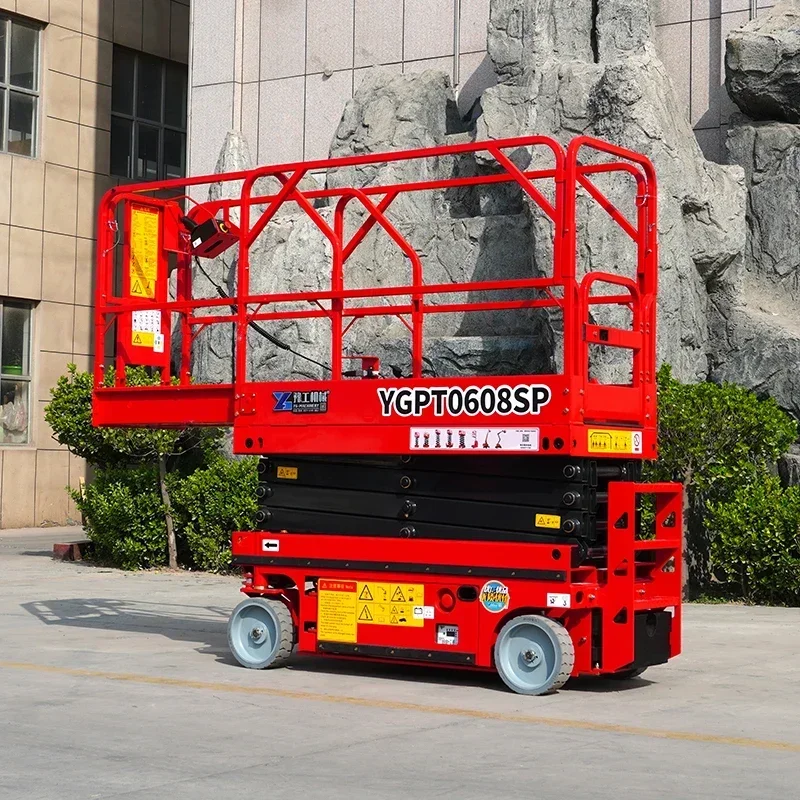 6M 8M 10M 12M Hydraulic Crawler Type Lifting Platform Scissor Lifting Clamp Hydraulic Manual Roller Top Scissor Lift Table