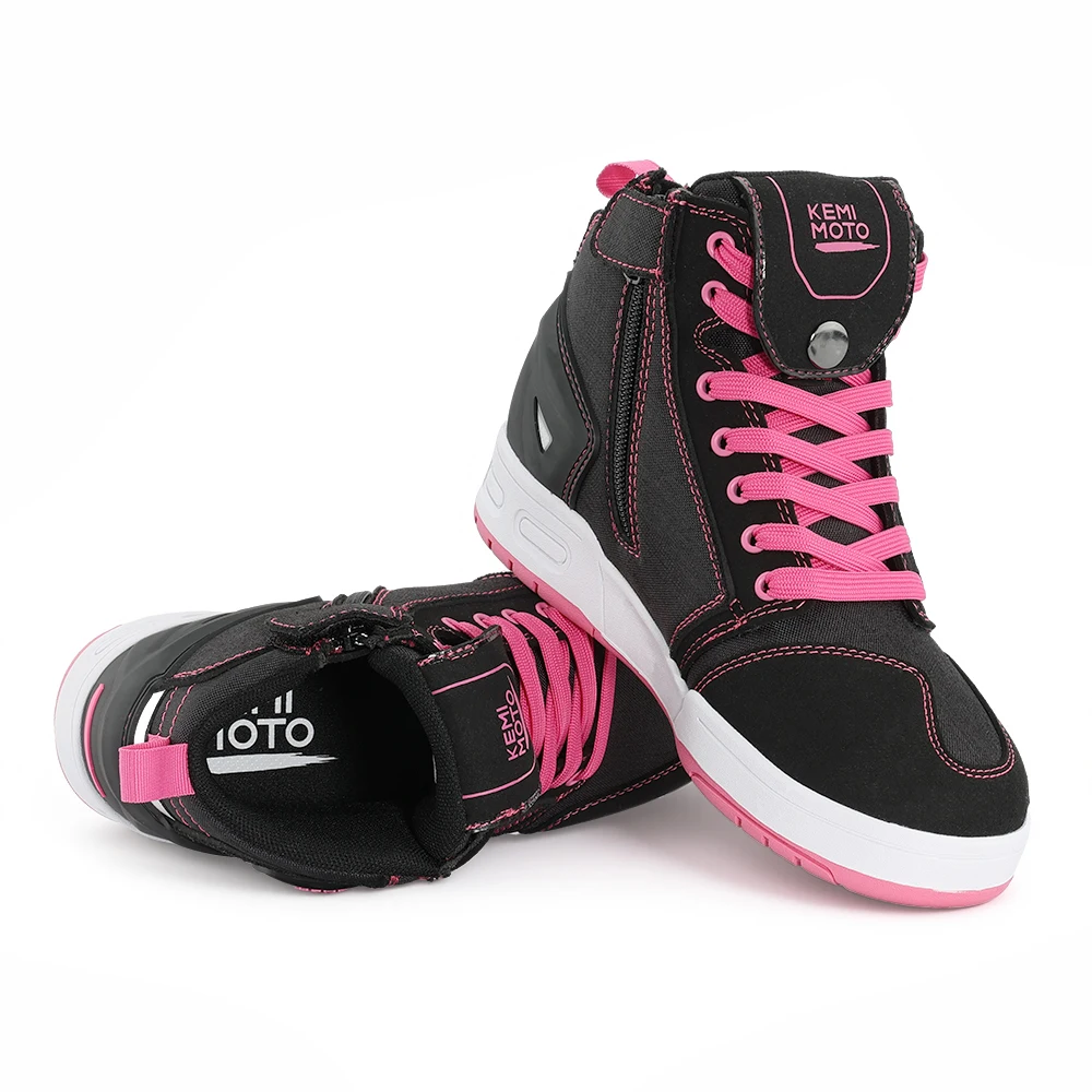 KEMIMOTO – chaussures de moto décontractées pour femmes, bottes d'équitation, protège-cheville, respirantes pour un usage quotidien, pour le cyclisme en plein air