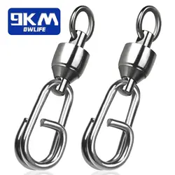 Giratorios de pesca con rodamiento de bolas giratorio, 25 ~ 100 Uds., anillo dividido de acero inoxidable, conectores giratorios para Señuelos de Pesca de carpa