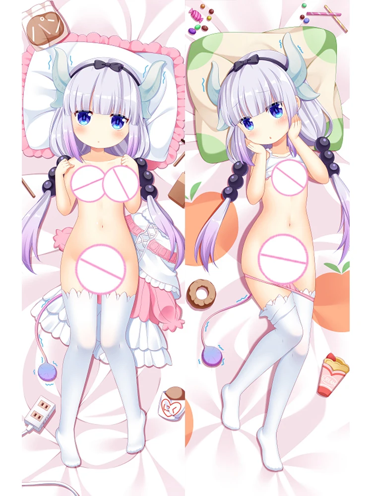 

Dakimakura Anime Pillow Cover Kanna Kamui Double Sided Print 2Way Cushion Bedding Festival Gifts Gifts