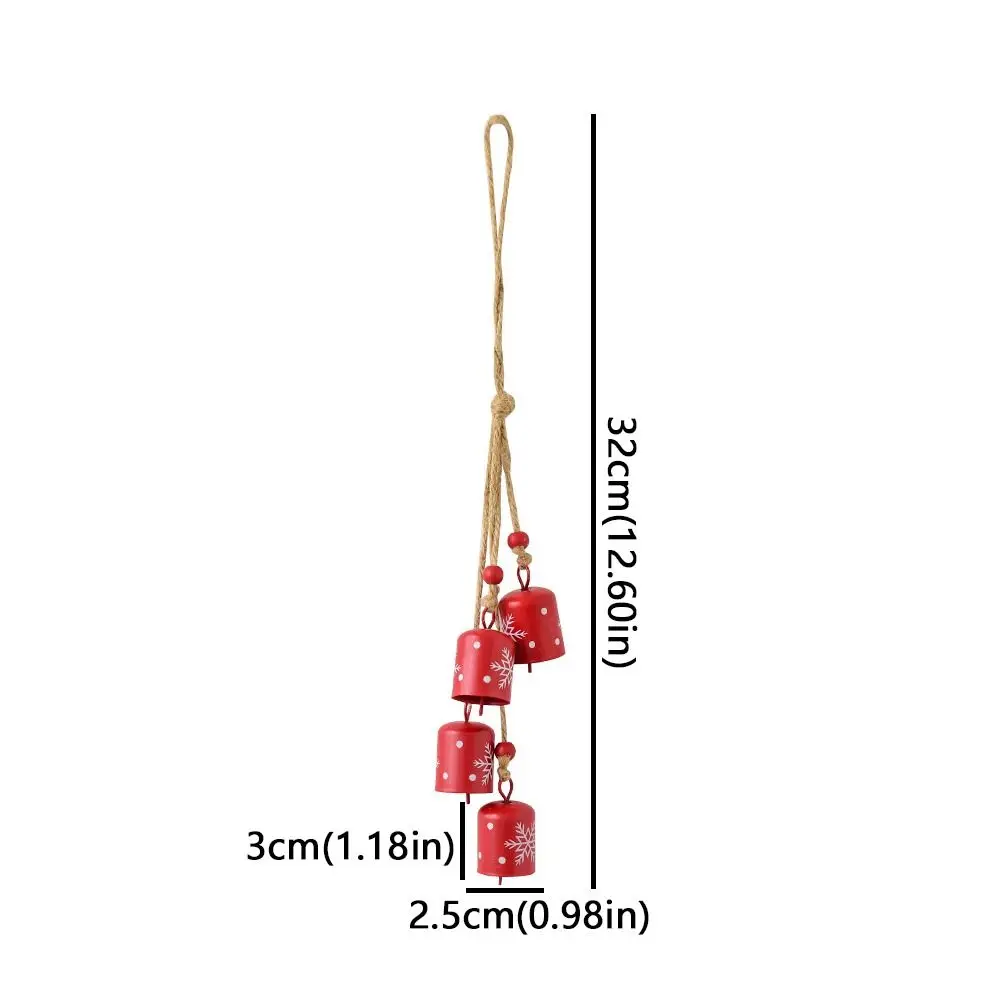خمر شجرة عيد الميلاد أجراس سلسلة ندفة الثلج DIY سحر جدار معلق أجراس الحديد الفن الإبداعي أجراس قلادة الباب شنقا #6