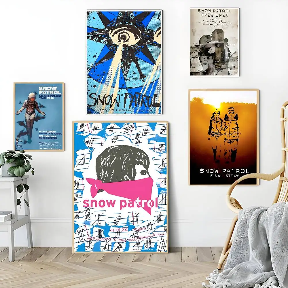 Alternative Rock Band S-Snow P-Patrol Good Quality Prints and Posters Waterproof Paper Sticker Coffee House Bar Posters Wall