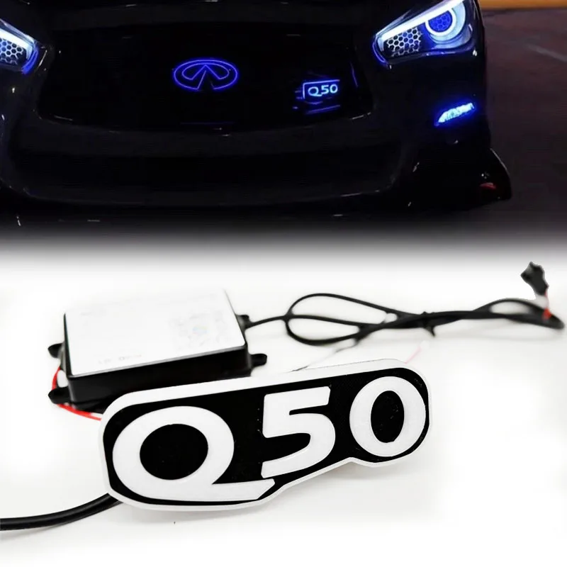 

Blue-tooth Controlled RGB LED Light-Up Front Grille Badge/Emblem for Infiniti Q5 Logo Car Light Accessory