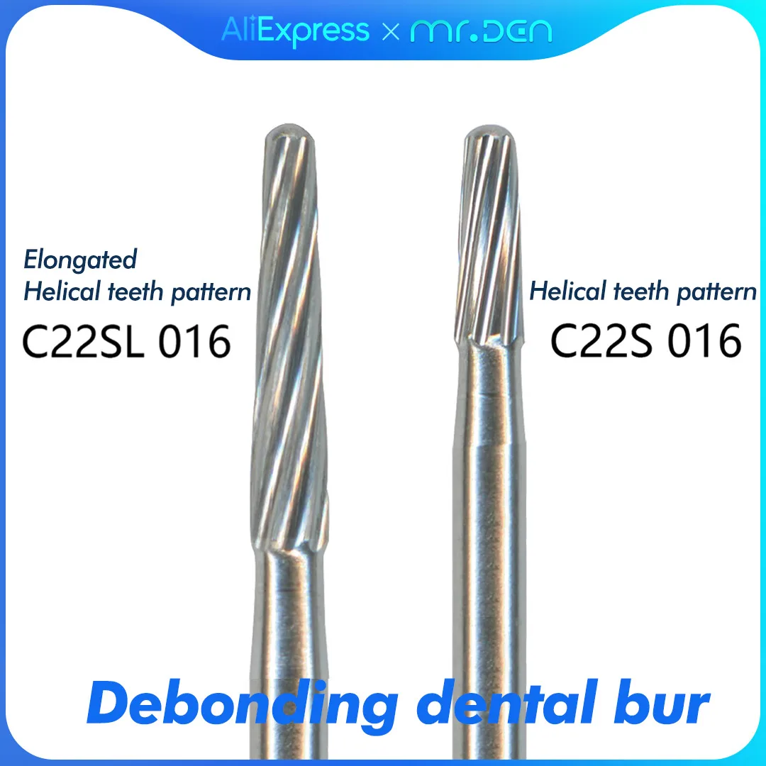 2pcs Premium Tungsten Steel - Effortlessly Remove Adhesive & Clear Burs for Orthodontic Correction