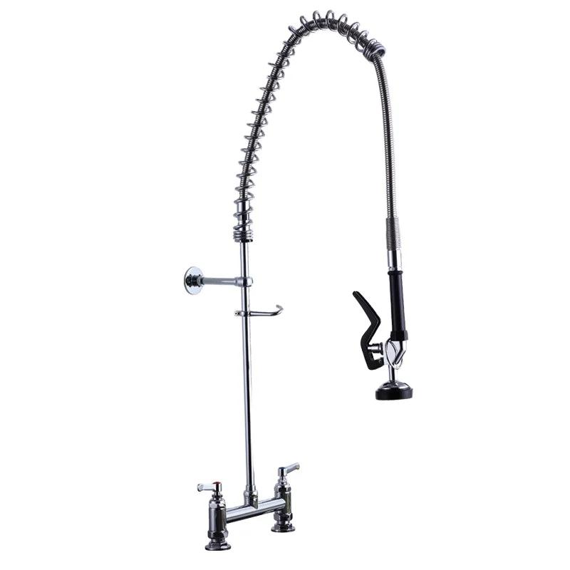 High Quality Wholesale Brushed Kitchen Taps Flexible Hose Pull-down Water Single Faucet Brass Sink Filter Kitchen Faucet mixer