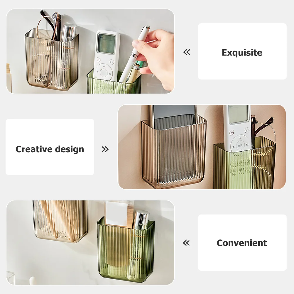 Caja de Control remoto montada en la pared, soporte de marcador, caja de almacenamiento, controlador adhesivo, montado en la pared, 2 uds.