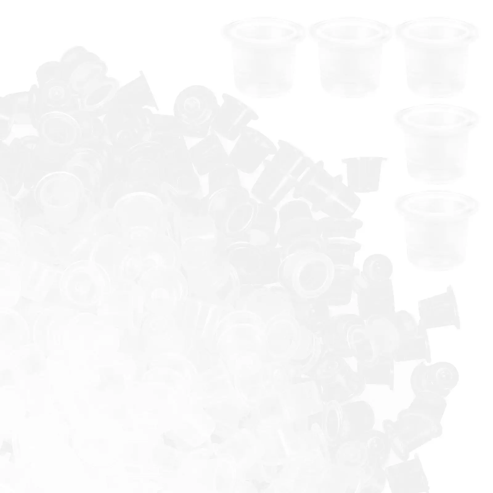 

80Pcs Tattoo Ink Cups PP Plastic Pigment Containers for Tattooing Professionals Amateurs Cosmetologists Stable Base