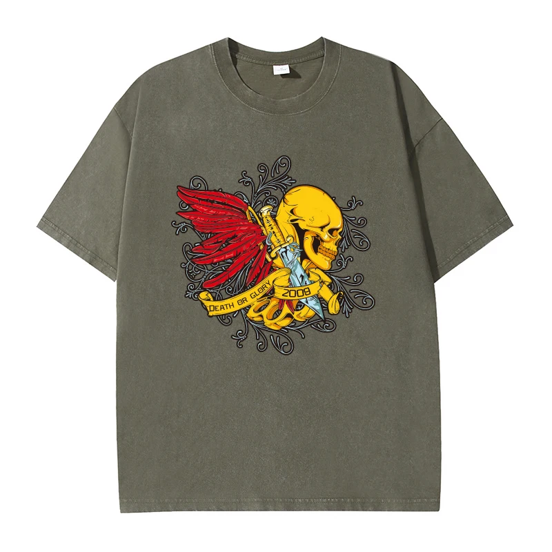 Unisex Vintage Kleidung Schädel Personalisierte T-shirt Casual frauen T-shirts Damen Tops Gothic Kleidung Streetwear Frau Y2k Top