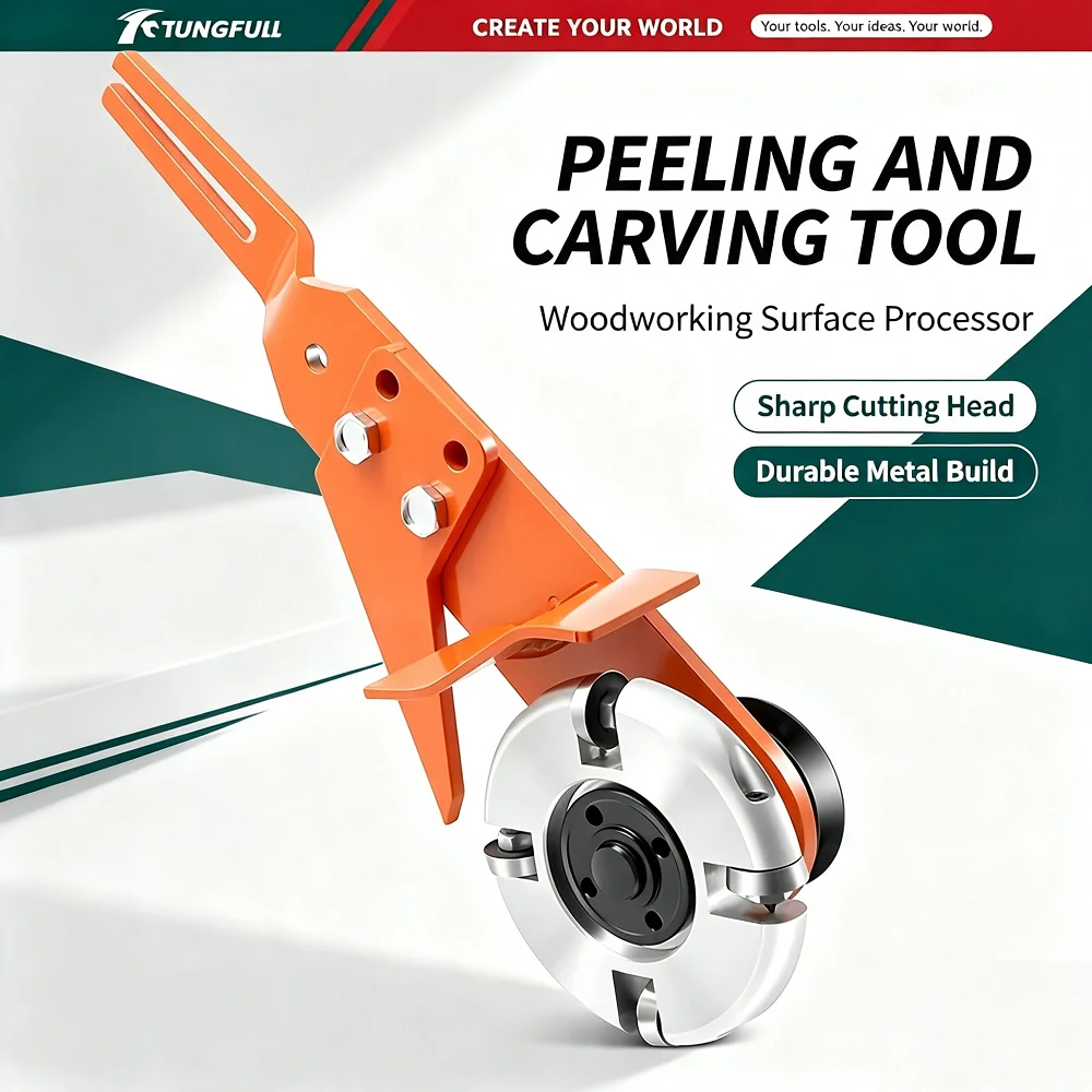 TUNGFULL Chainsaw Woodworking Grooving Machine - User-Friendly Wood Peeling And Carving Tool for Woodworking Peeling Equipment