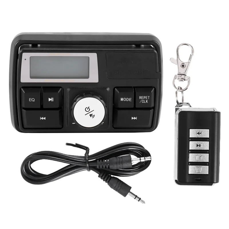 A45F-Motorfiets Audio MP3 Radio Geluidssysteem Stereoluidsprekers Bluetooth Waterdicht FM5 EQ Functies LCD-scherm USB/SD/TF