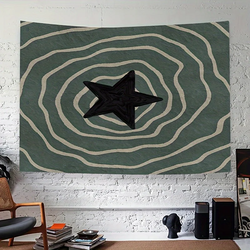 VIKAMA Wandteppich mit minimalistischem Sternmuster, skandinavischer Stil, Schlafzimmer, Nachttisch, Ins-Stil, fünfzackiger Stern, Wohnzimmer-Dekoration