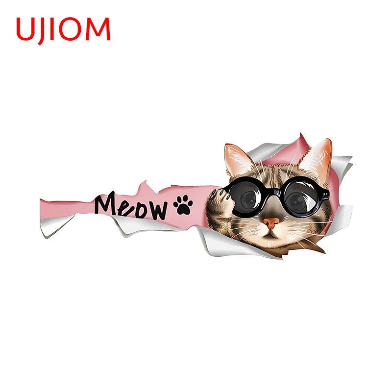 UJIOM Cute Tear Cat Funny Wall Stickers Kawaii Nteresting Sofa Wall Bedroom Decals Creative Vinyl Baby Nursery Room Murals