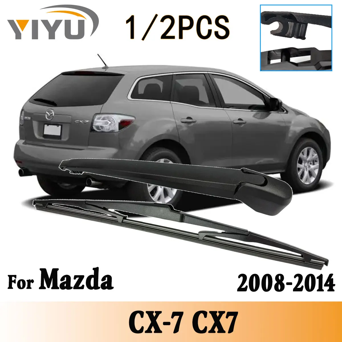 

1/2 шт., комплект рычагов стеклоочистителя заднего стекла для Mazda CX-7 CX7 2008-2014, задние щетки для лобового стекла, аксессуары