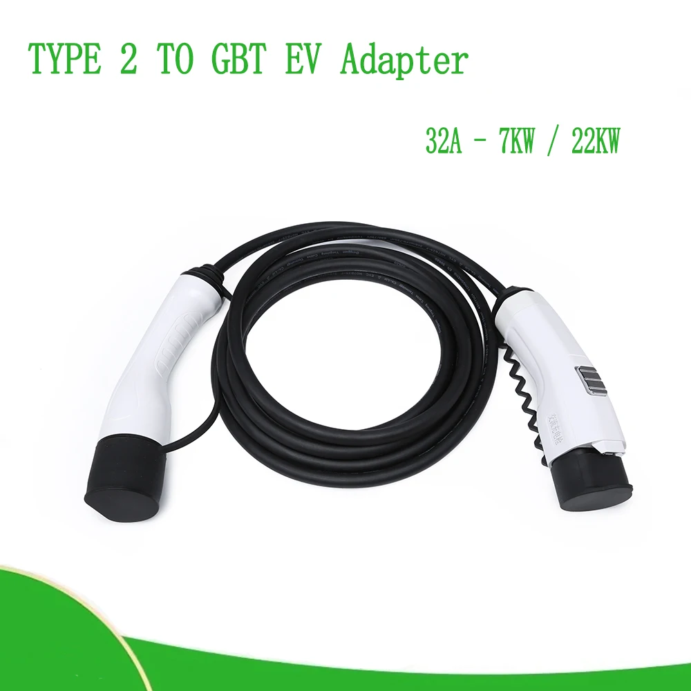 

Type2 Charger Station To GBT Car Socket Charger cable 32a 7kw 22kw Convertor Type2 Ev Car Charger Adapter