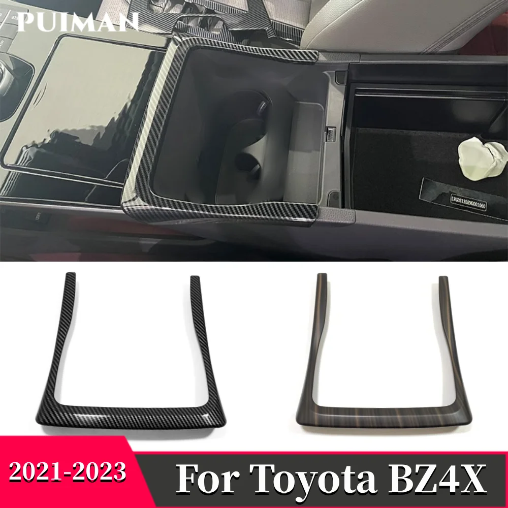 

For Toyota BZ4X EA10 2022 2023 Interior Gear Box Decorative Frame Water Cup Cover trim strip Sticker Car Protection Accessories