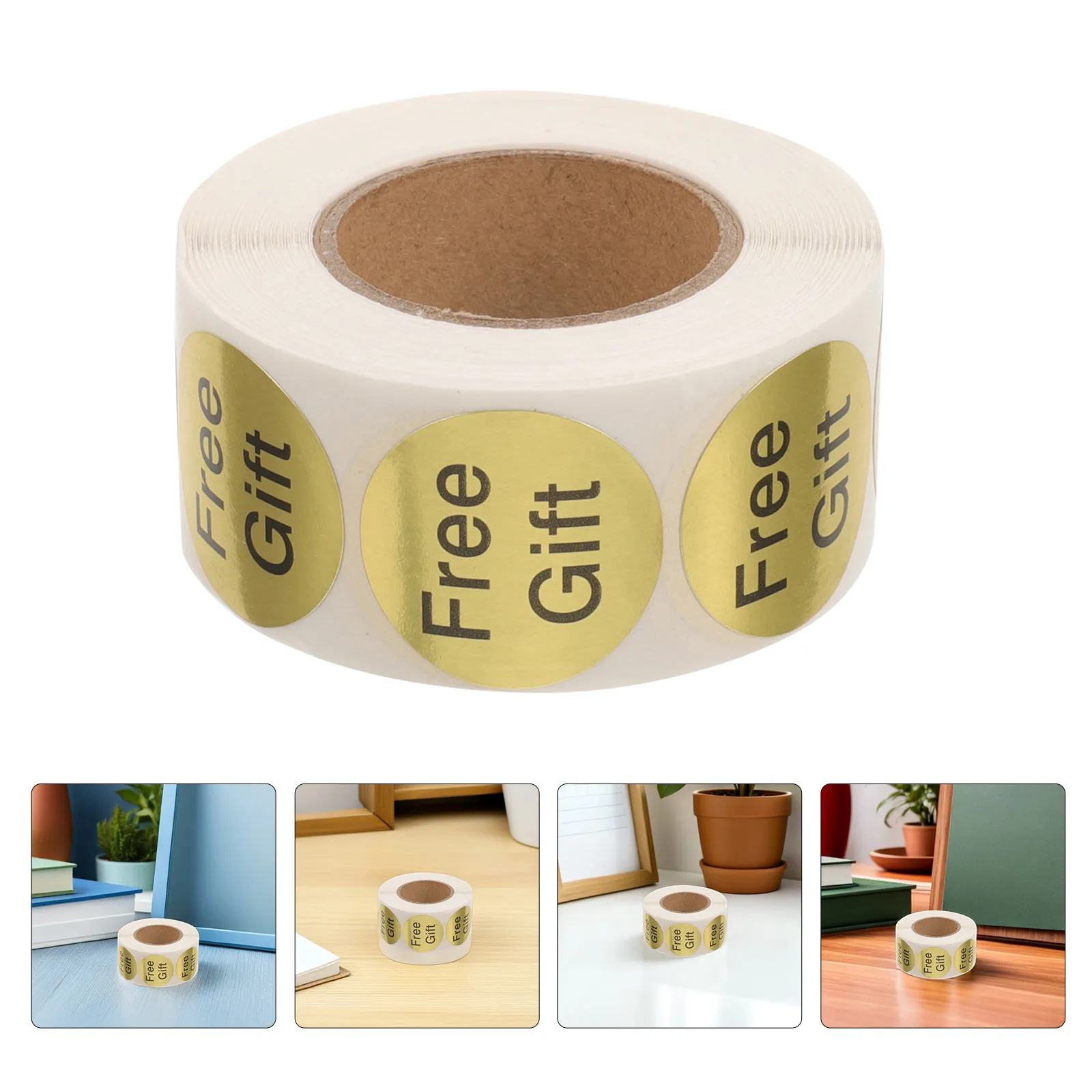 1000Pcs Free Gift Stickers Small Business Round Self Adhesive Customer Appreciation Stickers for Present Tags Packaging
