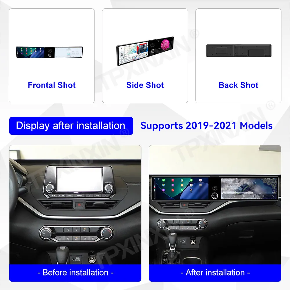 

Автомобильное радио с экраном 12,3 дюйма для Nissan Teana 2019-2021, Android, GPS-навигация, мультимедийный видеостереоприемник, головное устройство