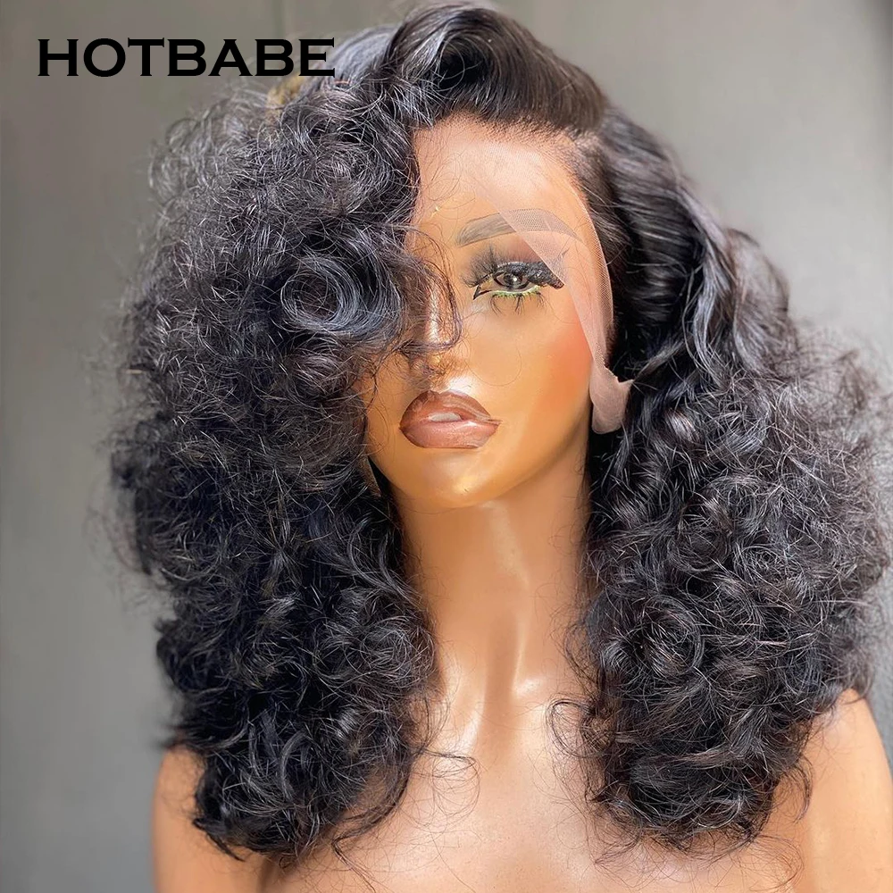 180 Density 360 Full Lace Wig Wave 13x4/13x6 HD Transparent Lace Frontal Human Hair Wigs Brazilian Remy Lace Front Wig HOTBABE