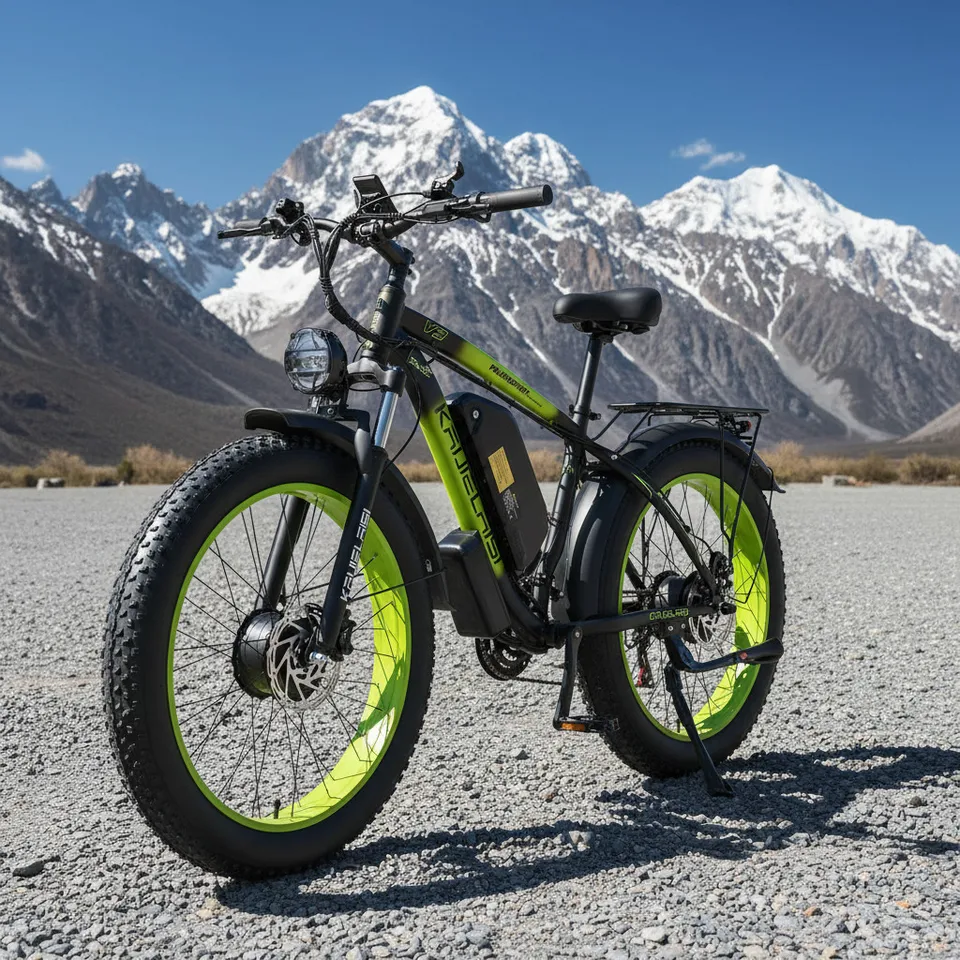  35MPH E-Bike 26" AWD Peak 4000W Motor 48V/23Ah Electric Bike for Man US image 1