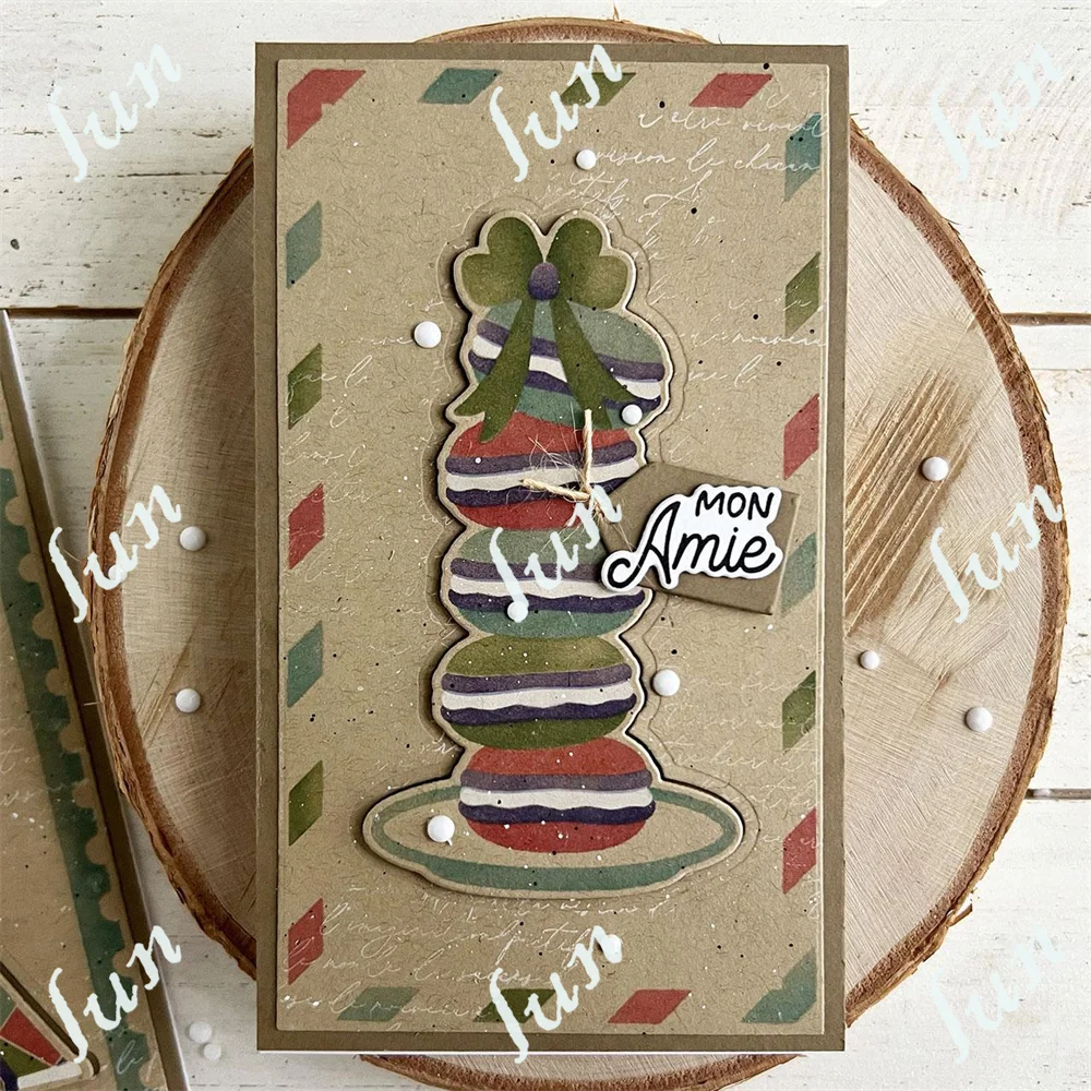 Mon Amie Sentiments Clear Stamps and Dies Set Handmade Greeting Card Metal Cutting Die Punch Mold DIY Making