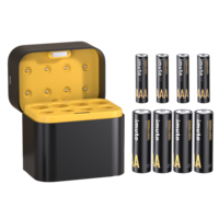 1.5V AA Batteries & AAA  Lithium Ion Battery for 8-Slot Fast Mix Charger Rechargeable with 1300mWh & 3000mWh