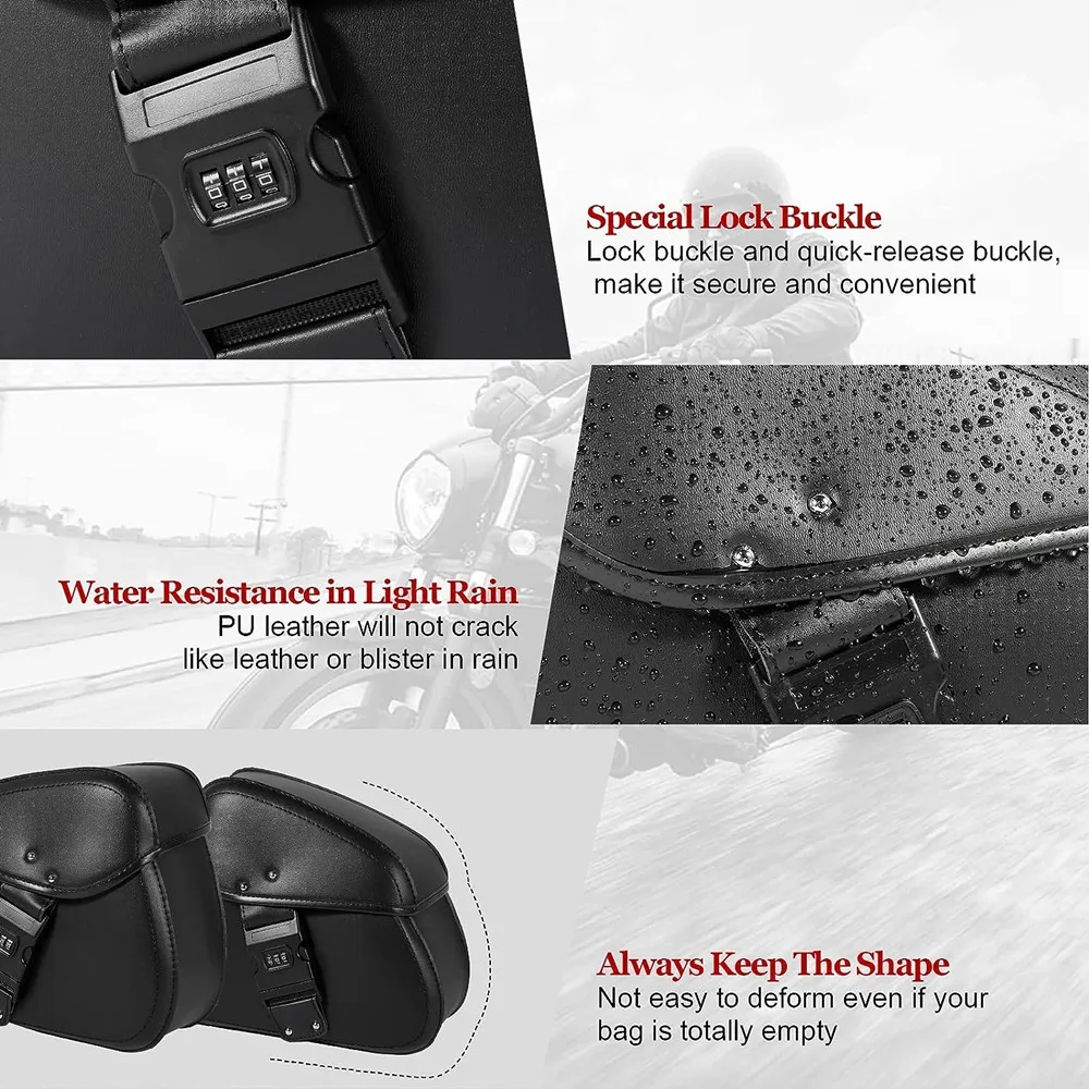 ł na hasło sakwy motocyklowe boczne przechowywanie narzędzi torby siodłowe uniwersalne dla Harley Kawasaki Suzuki Yamaha Cruiser Bobber