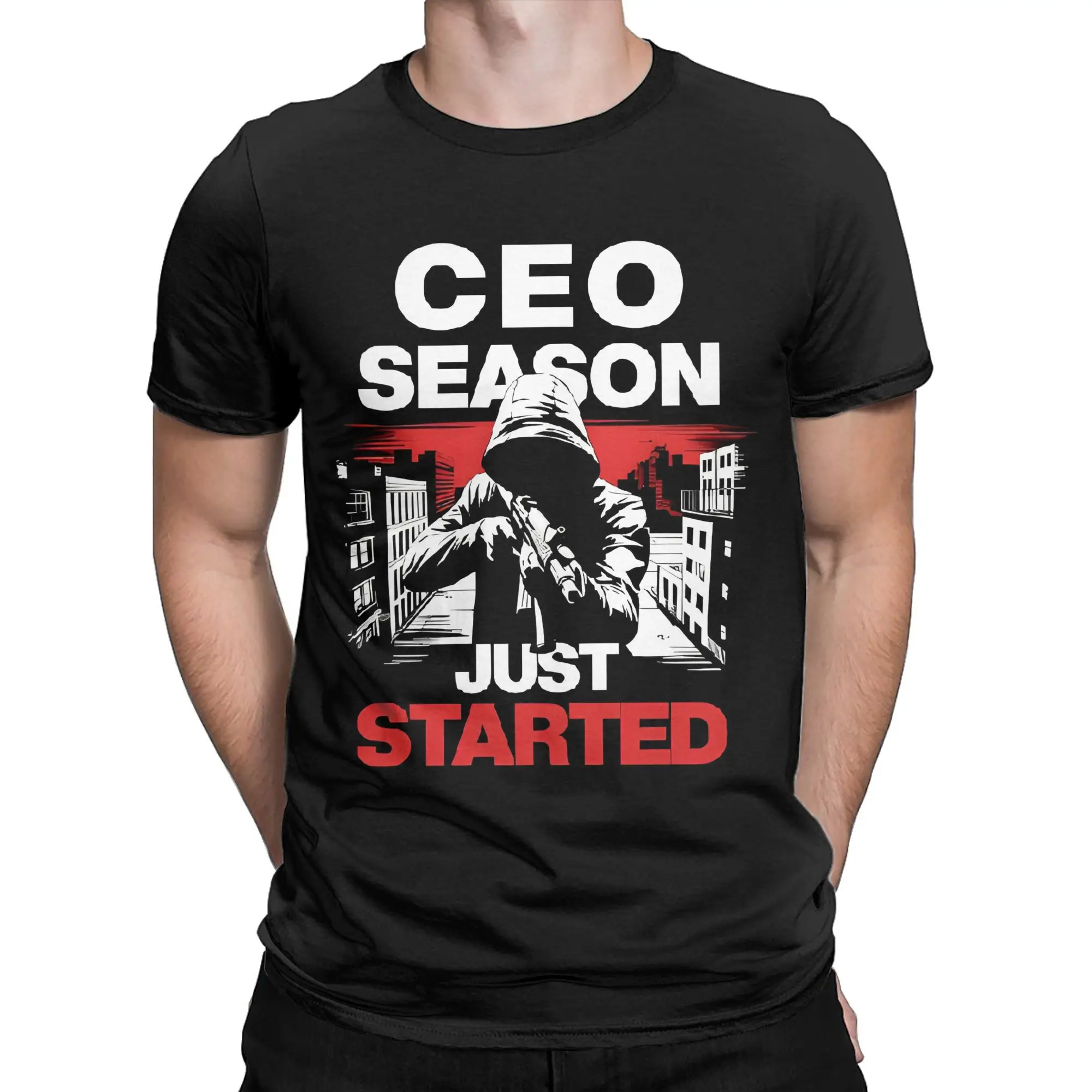 UnitedHealthcare CEO Season Just Started T Shirt Men Women's 100% Cotton Vintage T-Shirts O Neck Luigis Tees Short Sleeve Tops