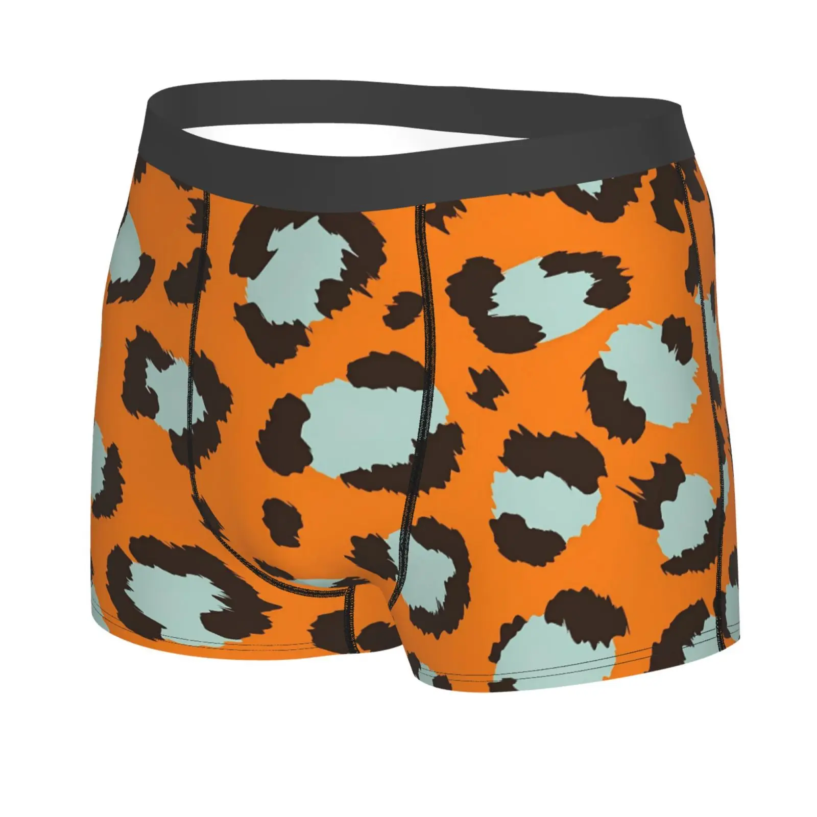 Black and Yellow Leopard Series Print Pattern Underwear Novelty Boxer Briefs Shorts Panties Homme Soft Underpants S-XXL