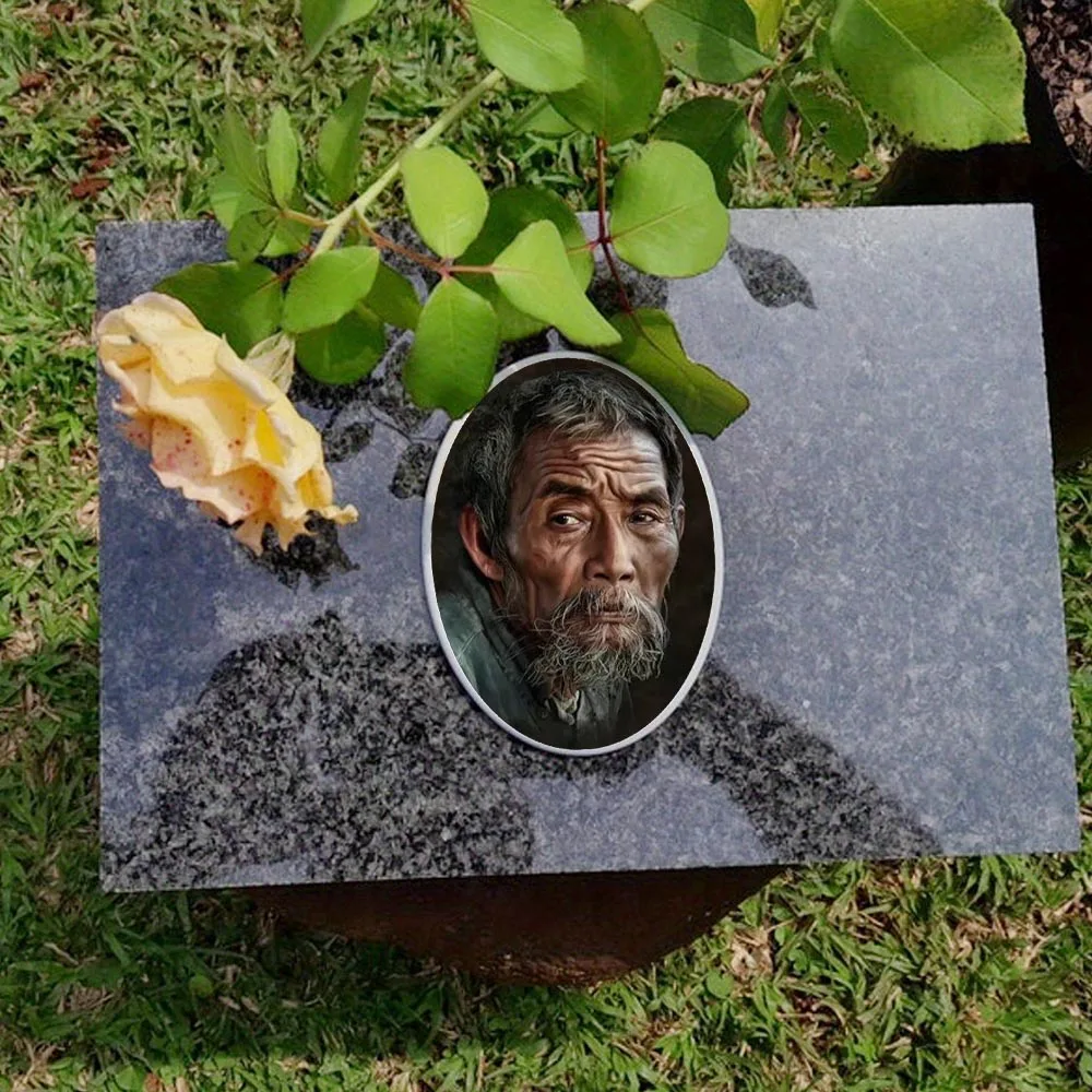 2D Flat Not 3D 1pc Custom Photo Memorial Headstone Tile Memorial Day Personalized Remembrance Gift Pet Memorial Gift - view 3