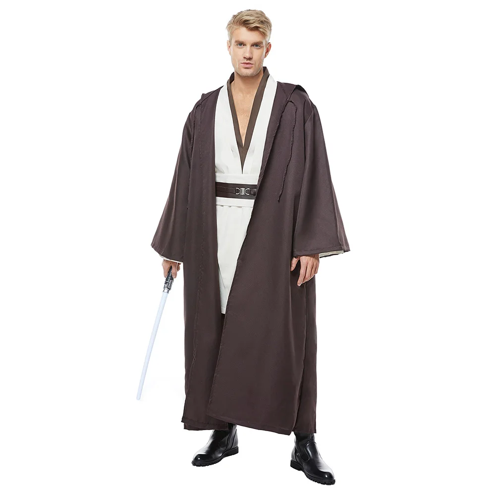 Anakin Skywalker Cosplay Kostuum Bruine Volwassen Mannen Mantel Kostuum Space Battle Fantsia Pak Halloween Carnaval Cosplay Kostuums