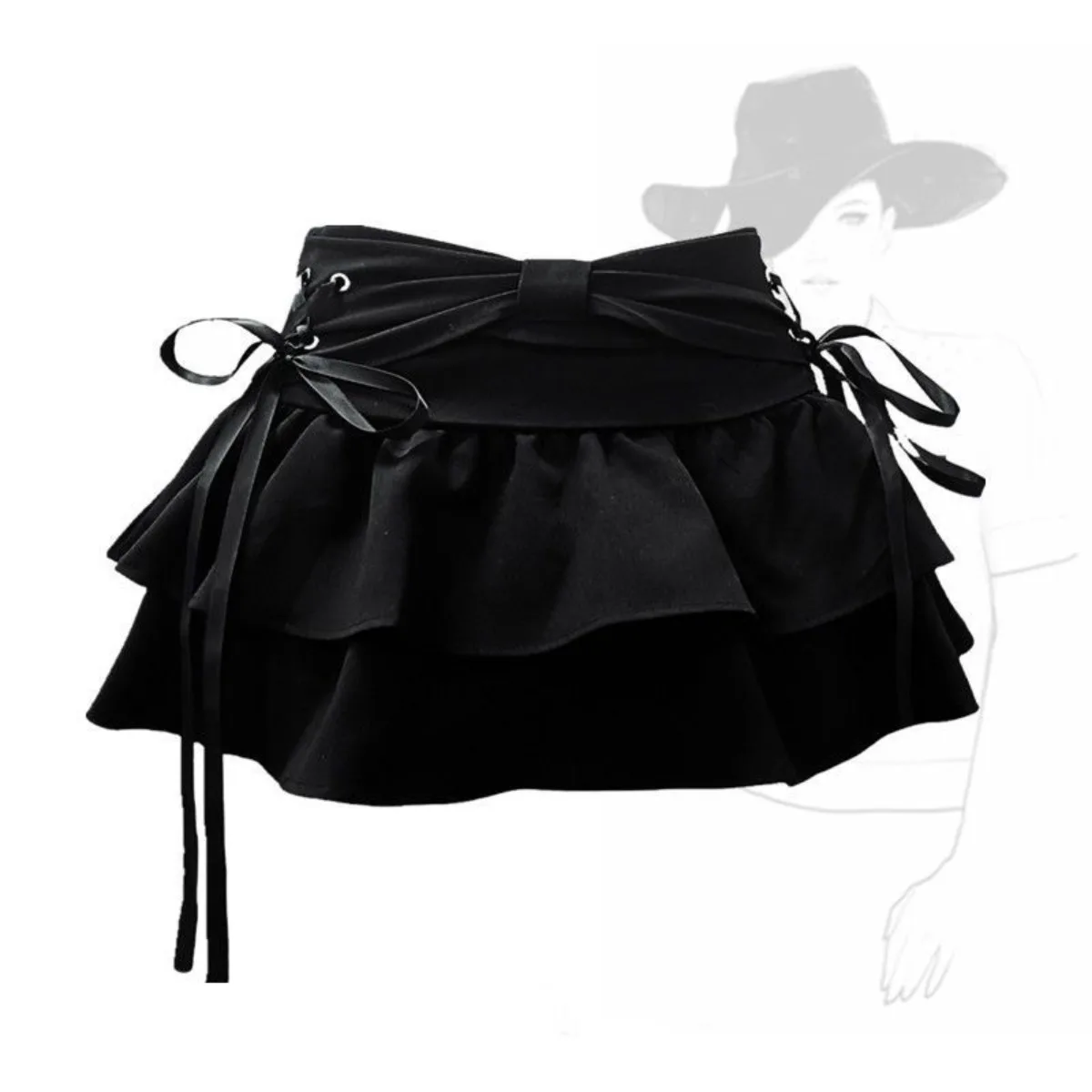 Butterfly Bow Tie Waist Pleated Skirt - A-Line Sexy Cute Mini Korean Reviews Many Girls Clothes Short  Fashion Y2K Look Skirt