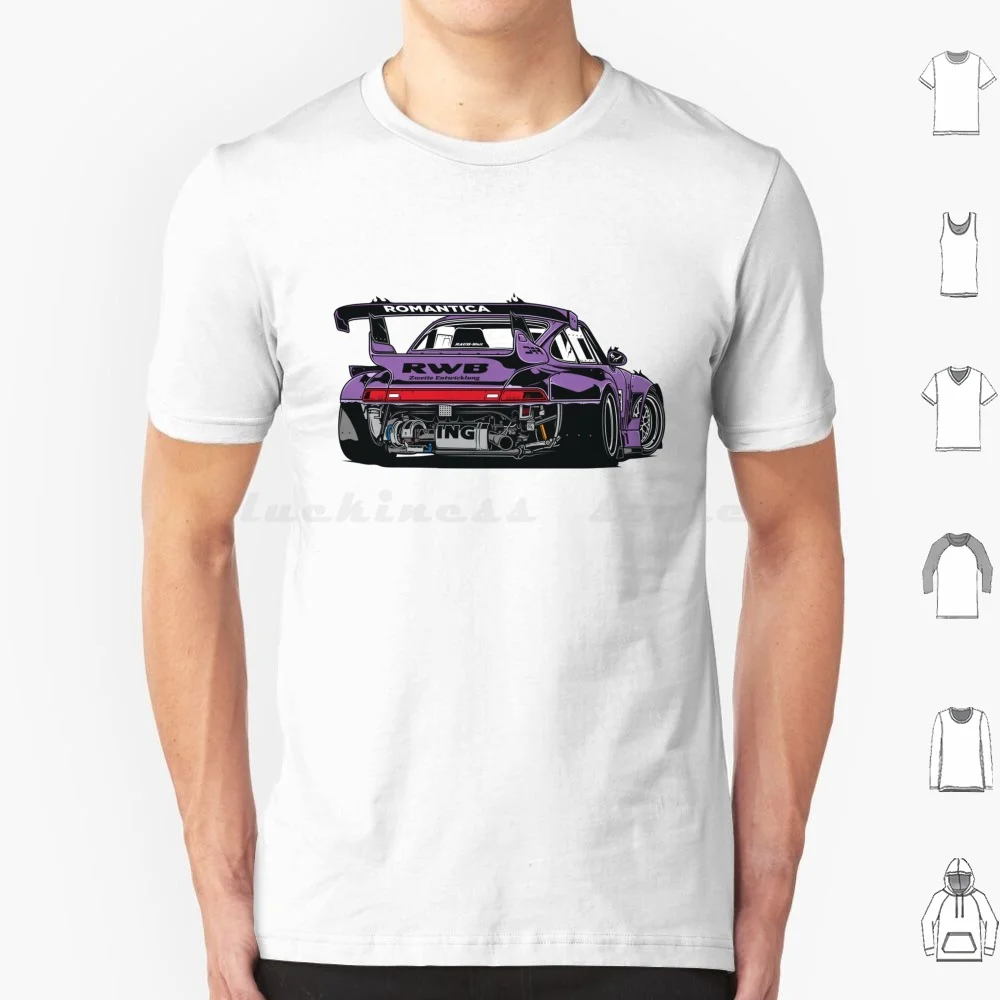 Rwb T Shirt 6xl Cotton Cool Tee Rwb Car Drift Racing Purple Japan Vector