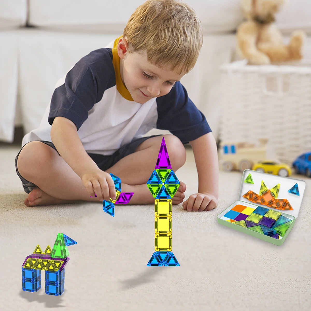 لعبة ألغاز المكعبات المغناطيسية للأطفال، مجموعة إبداعية من الألعاب المغناطيسية #1
