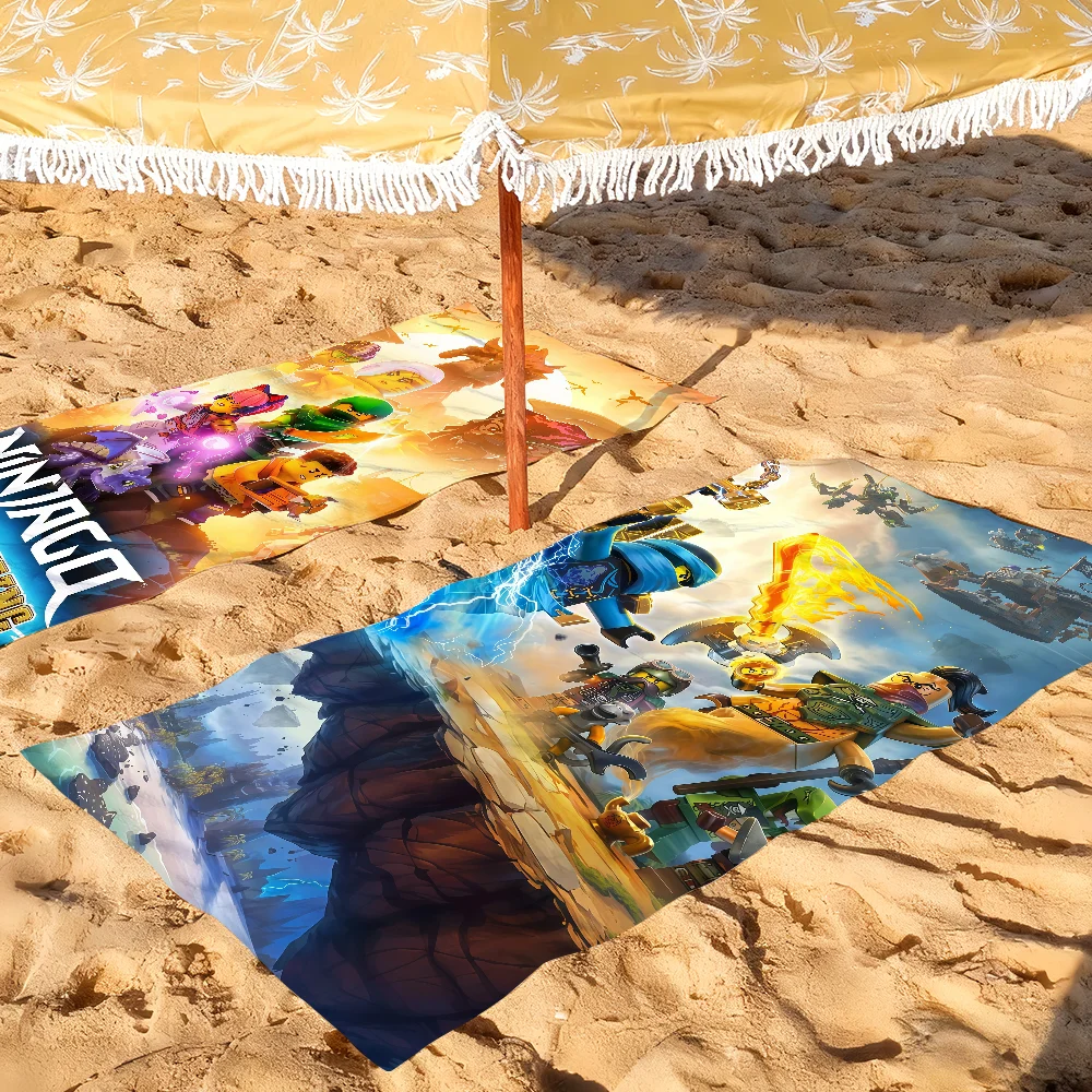 Cartoon Towel For Beaches Yoga Studios Gyms Hot Springs Swimming Pools And Picnics N-Ninjago-s